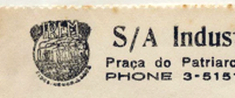 Nota de remessa das Indústrias Reunidas F. Matarazzo, 1941 — o complexo de 365 fábricas que esta usina alimentava.